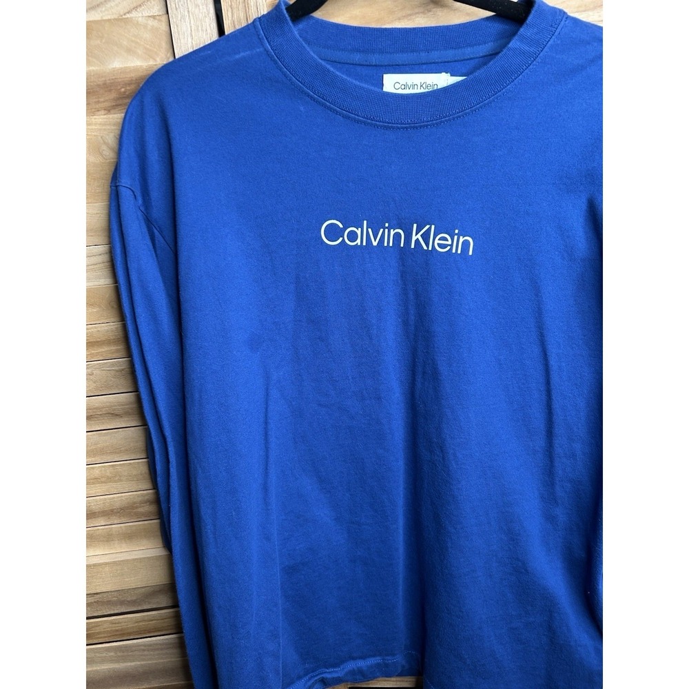 Calvin Klein Men's Lounge Long Sleeve T-shirt In Blue